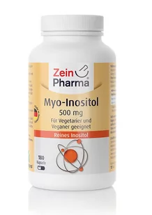 Zein Pharma - Inozytol, Myo-Inositol, 500mg,180 kapsułek - Witaminy i minerały - miniaturka - grafika 1