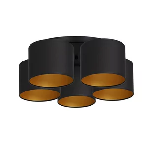 Luminex Arden 3489 Plafon Oprawa sufitowa 5x60W E27 czarny/złoty - Lampy sufitowe - miniaturka - grafika 1