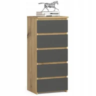 Komody - Komoda CL5 Dąb Artisan Szara - miniaturka - grafika 1