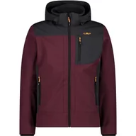 Kurtki męskie - CMP męska kurtka Softshell z odpinanym kapturem, Burgundy-Antracyt, 50 - miniaturka - grafika 1