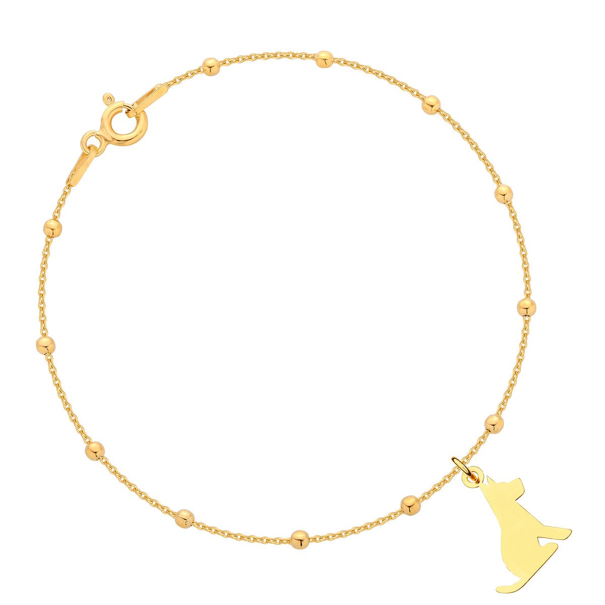 Bransoletka pozłacana z pieskiem