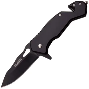 Nóż składany ratowniczy Master Cutlery Tac-Force TF-903BK Spring Assisted - Black - Noże - miniaturka - grafika 1