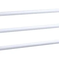 Wieszaki łazienkowe - Wieszak na ręczniki łazienkowe, biały, z 2 haczykami, aluminiowy, 3 poziomy 50 cm - miniaturka - grafika 1