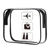 Torby podróżne - Oderra przezroczysta kosmetyczka - 1 przezroczysta torba podróżna do transportu płynów, etui na płyny dla kobiet i mężczyzn - miniaturka - grafika 1