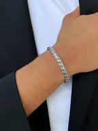 Bransolety męskie - Uomo Posrebrzana bransoletka - miniaturka - grafika 1