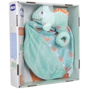Chicco, Kamaleon Dou Dou, maskotka-kocyk - Zabawki sensoryczne - miniaturka - grafika 1