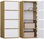 Komody - Komoda ALMA Front BIEL Korpus DĄB ARTISAN - miniaturka - grafika 1