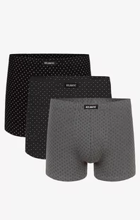Bawełniane bokserki męskie 3-pack 3MH-025/09, Kolor grafitowy, Rozmiar 2XL, ATLANTIC - Intymna - Majtki męskie - miniaturka - grafika 1
