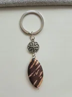 Breloki - Damski Srebrny Brelok Z Brązowym Jaspisem Zebra - miniaturka - grafika 1