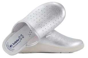 Inblu 50-33 Klapki Damskie Sanitarne Srebrny 38 - Klapki i japonki damskie - miniaturka - grafika 1