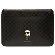 Etui i futerały do telefonów - Karl Lagerfeld Sleeve KLCS14SAKHPKK 14" czarny/black Saffiano Monogram Ikonik - miniaturka - grafika 1