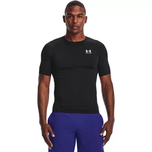 Męska koszulka treningowa UNDER ARMOUR UA HG Armour Comp SS - czarna - Koszulki sportowe męskie - miniaturka - grafika 1