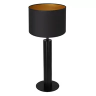 Lampy stojące - Luminex Table lamps 3664 Lampa stołowa lampka 1x60W E27 czarny/złoty - miniaturka - grafika 1