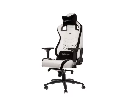 Noblechairs Fotel gamingowy EPIC biały czarne obszycie NBL-PU-WHT-001 NBL-PU-WHT-001