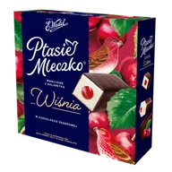Bombonierki i czekoladki - E.Wedel Ptasie mleczko waniliowe z galaretką wiśniową w czekoladzie deserowej 340g - miniaturka - grafika 1