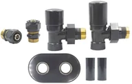Zawory i kraniki - Varioterm Zawory regulacyjne kątowe SWING All in One - grafit błyszczący alu-pex - PEX 16 mm rozeta owalna zespolona 1szt AZIS07/FK(Pex)PO - miniaturka - grafika 1