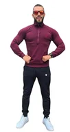 Dresy męskie - Dres męski czarno-bordowy Furia - miniaturka - grafika 1
