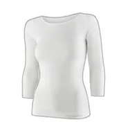 Koszulki i topy damskie - LS1628W Koszulka damska z rękawem 3/4 COMFORT MERINO kremowy L - miniaturka - grafika 1