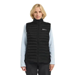 Damska kamizelka puchowa Jack Wolfskin PILVI DOWN VEST W RDS black - XL - Kamizelki damskie - miniaturka - grafika 1