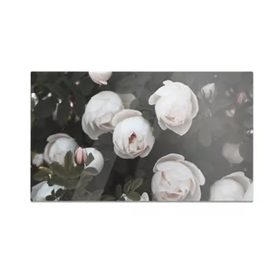 Szklana deska do krojenia HOMEPRINT Krzew z białymi różami 60x52 cm - Deski do krojenia - miniaturka - grafika 1