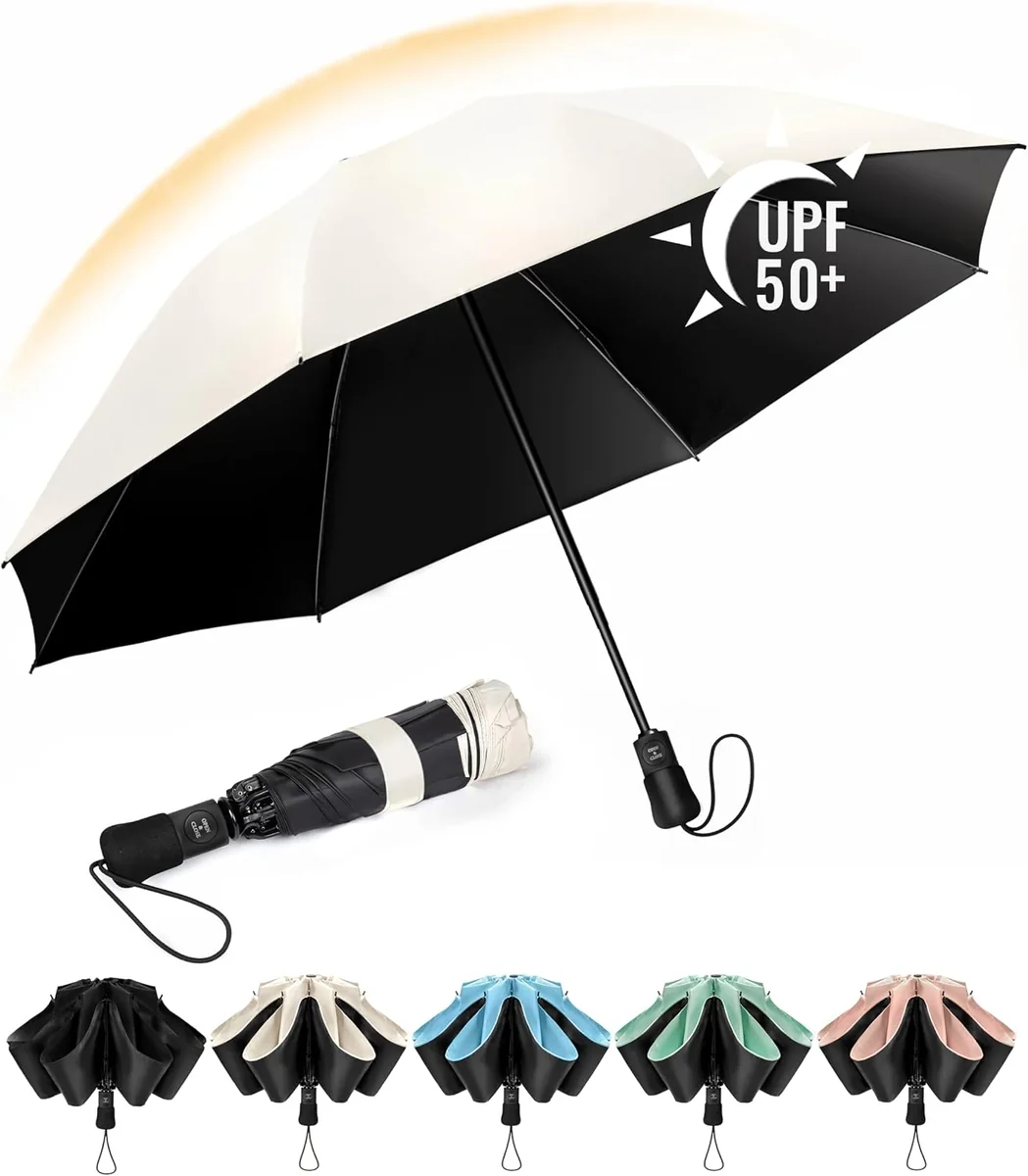 Parasol damski składany 106 cm przeciwwiatrowy automatyczny 210T UV