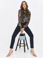 Spodnie damskie - Czarne rurki damskie TSKW24SPO448558X00 Top Secret - miniaturka - grafika 1