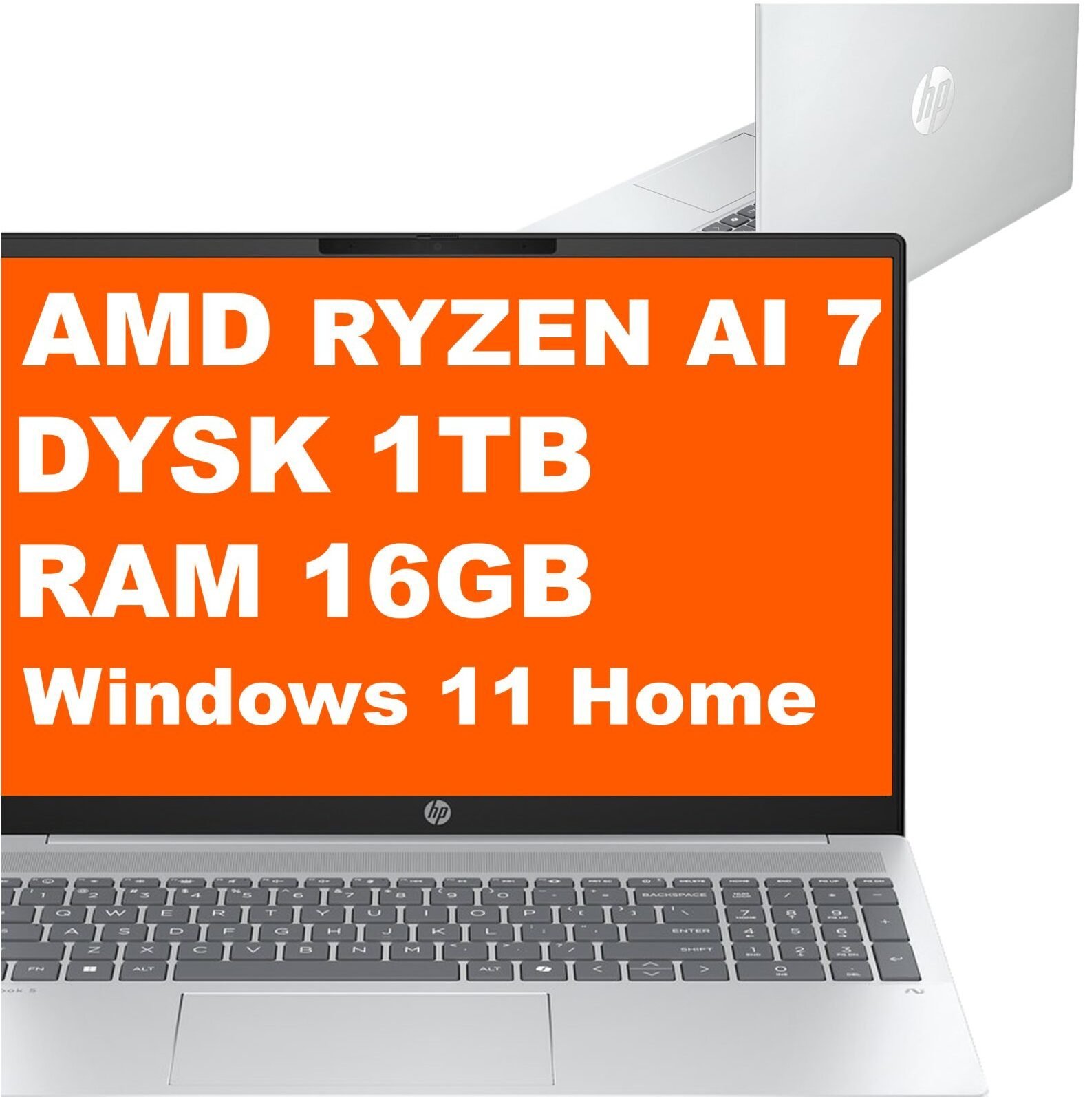 HP OmniBook 5 AI 16-ag / BD4Z0UA / Ryzen AI 7 / 16GB / 1TB / Radeon / 2k / Win 11 / Srebrny