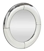 Lustra - Okrągłe srebrne lustro wiszące K0-B99 - miniaturka - grafika 1