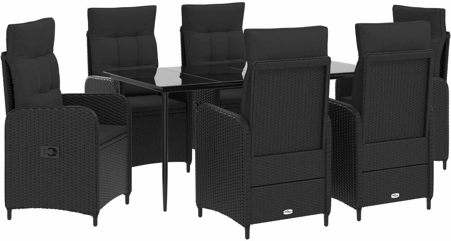 vidaXL Zestaw stolików kawowych z poduszką z poduszką 7 pcs 3422461