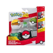 Maskotki i pluszaki - PKW - Clip 'N' Go Poke Ball Belt Set (Bulbasaur #1 with Level Ball, Nest Ball and Bulbasaur Themed Belt) W16 - miniaturka - grafika 1