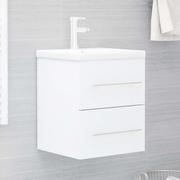 Meble łazienkowe - VidaXL Lumarko Szafka pod umywalkę, biała, 41x38,5x48 cm, płyta wiórowa 804683 VidaXL - miniaturka - grafika 1