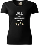 Gadżety dla niej i dla niego - Koszulka Odsuń się mam szalone dzieci i nie zawaham się ich użyć - miniaturka - grafika 1