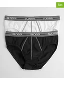 Majtki męskie - Sloggi Slipy (2 pary) w kolorze czarnym i białym - miniaturka - grafika 1
