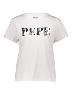 Pepe Jeans Koszulka w kolorze białym - Koszulki i topy damskie - miniaturka - grafika 1