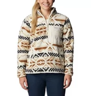 Swetry damskie - Columbia Damski sweter polarowy z zamkiem 1/4, kredowy szpic, kredowy, XS - miniaturka - grafika 1