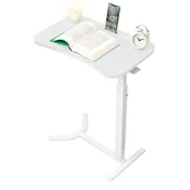 Inne akcesoria audio-wideo - Stolik do Kanapy MOBILNY mini biurko Regulowana wysokość drewniany 7 kg Spacetronik  Buddy biały - miniaturka - grafika 1