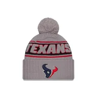 Czapki damskie - New Era Houston Texans NFL 2024 Sideline Sport Knit Szary Czapka z Pomponem - One-Size - miniaturka - grafika 1