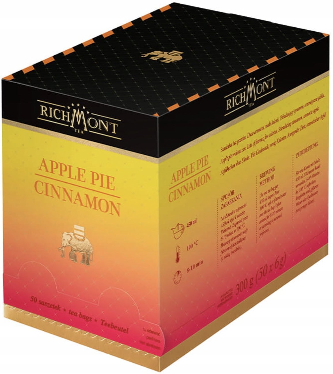 Herbata Richmont Apple Pie Cinnamon 50 Sztuk Saszetki w Torebkach Zimowa