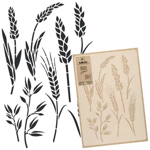 Szablon malarski wielokrotny // ZBOŻE – KŁOSY – PSZENICA // 43x64cm - Scrapbooking Szablon malarski wielokrotny // ZBOŻE – KŁOSY – PSZENICA // 43x64cm - Scrapbooking - miniaturka - grafika 1