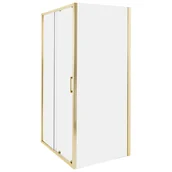 Kabiny prysznicowe - Beliani Kabina prysznicowa YORO 80 x 100 x 185 cm Złoty - miniaturka - grafika 1