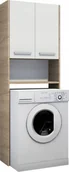 Biurka - Szafka łazienkowa nad pralkę SONOMA + Biały - miniaturka - grafika 1