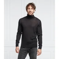 Swetry męskie - BOSS Wełniany golf Ulsan | Slim Fit - miniaturka - grafika 1