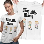 Gadżety dla niej i dla niego - Koszulka dla mamy GANG MAMY z imionami dzieci na prezent na Dzień Matki - miniaturka - grafika 1