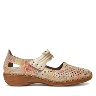 Półbuty damskie - Półbuty Rieker 41399-92 Beżowy - miniaturka - grafika 1