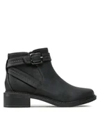 Botki damskie - Clarks Botki Maye Strap 261680754 Czarny - miniaturka - grafika 1