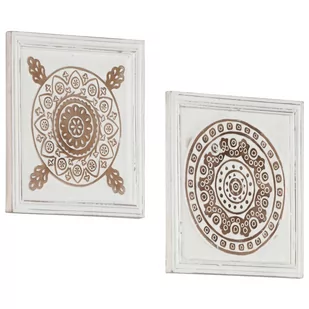 VidaXL Ręcznie rzeźbione panele ścienne, 2 szt., MDF, 40x40x1,5 cm 321659 - Płytki ceramiczne - miniaturka - grafika 1