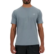 Koszulki męskie - Koszulka New Balance MT41080AG - szara - miniaturka - grafika 1