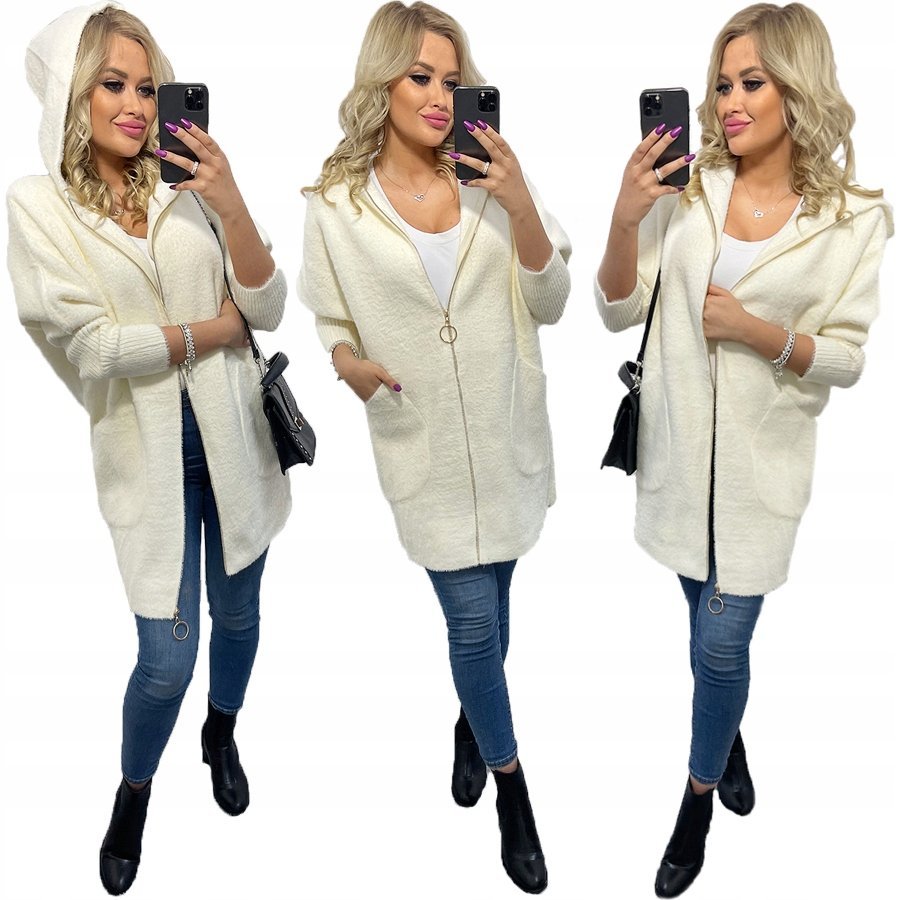 ALPAKI SUWAK PŁASZCZ WEŁNA KOLORY oversize DŁUGI