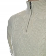 Swetry męskie - Ciepły wełniany sweter męski ze stójką z półgolfem półgolf na zamek M - miniaturka - grafika 1