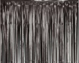 Kurtyna - zasłona na drzwi matowa czarna - 100 x 200 cm - Sylwester - miniaturka - grafika 1